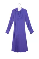 Periwinkle dress with neckline ties  image