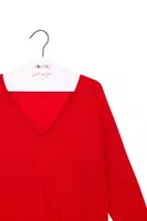 Lipstick red sweater mini dress image