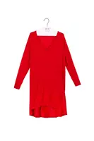 Lipstick red sweater mini dress image