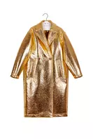 Crinkle gold metallic bonded coat  image