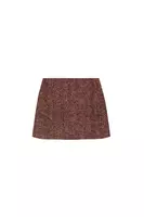 Wine herringbone mini skirt  image