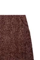 Wine herringbone mini skirt  image