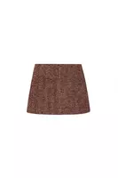 Wine herringbone mini skirt  image