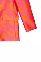 Hot pink and orange animalier blazer image