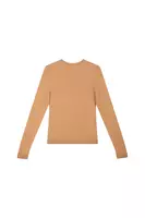 Camel sweater with neckline ties  image