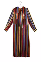 Jewel tone striped dress  image