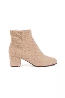 Ivory Bouclé Ankle Boots image