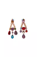 Mismatched candy chandelier pendant earrings  image