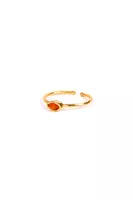 Pale Orange Teardrop Slim Ring  image