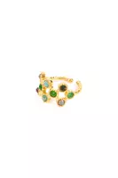 Mint and Grass Green Dot Ring image