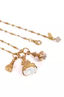 Baroque Long Necklace with Seal Charms image