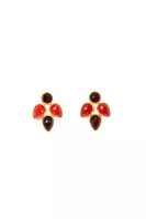 Wine and Fire Teardrop earrings  image