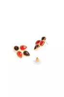 Wine and Fire Teardrop earrings  image