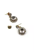 Sparkly circular drop earrings  image