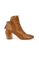 Snakeskin Printed Leather Ankle Boots image