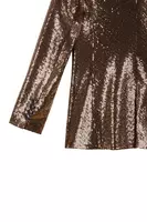 Gold micro sequinned tailored blazer  image