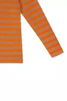 Pumpkin orange and camel striped cashmere sweater  image