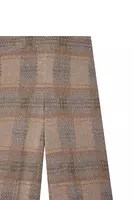 Pantaloni in maglia jacquard metallizzati a quadri image