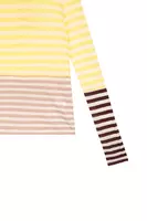 Sunny yellow mixed stripe t-shirt  image