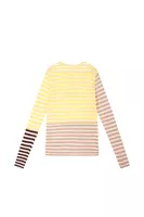 Sunny yellow mixed stripe t-shirt  image