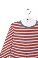 Baby blue and cinnamon striped t-shirt  image