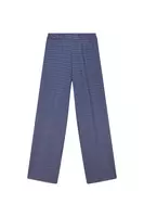 Pantaloni in jersey jacquard a quadri sottili blu reale image