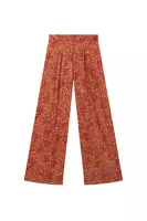 Brick floral print corduroy trousers image