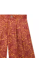 Brick floral print corduroy trousers image