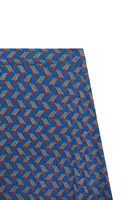 Royal Blue geometric dash jersey jacquard skirt  image