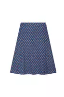 Royal Blue geometric dash jersey jacquard skirt  image