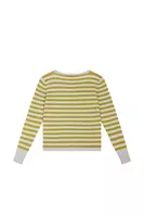 Dusty blue and sage green striped cashmere sweater  image