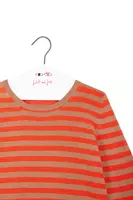 Pumpkin orange and camel striped cashmere sweater  image