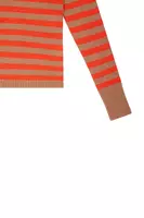 Pumpkin orange and camel striped cashmere sweater  image