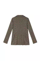 Blazer in jersey jacquard geometrico verde abete image