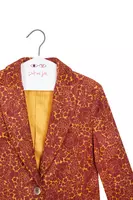 Brick floral print corduroy blazer  image