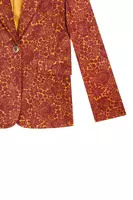 Brick floral print corduroy blazer  image