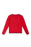 Maglione a righe fini rosso e vinaccia image