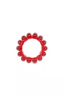 Burgundy Dot Cuff Bracelet image