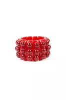 Burgundy Dot Cuff Bracelet image