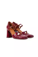 Garnet patent leather pumps  image