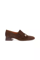 Chocolate brown corduroy suede loafers  image