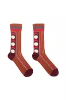 Cinnamon brown thistle socks  image