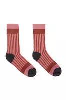 Antique rose and cinnamon ribbed socks  image