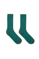 Bottle green ribbed socks  image