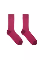 Fuchsia ribbed socks  image