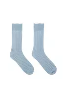 Dusty blue ribbed socks  image