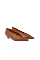 Tawny Brown Zipper Pumps  image