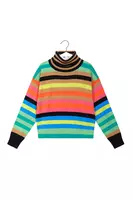 Rainbow stripe turtleneck  image