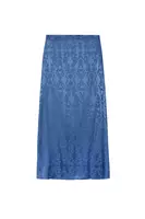 Dusty blue damask skirt  image