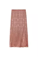 Antique rose damask skirt  image